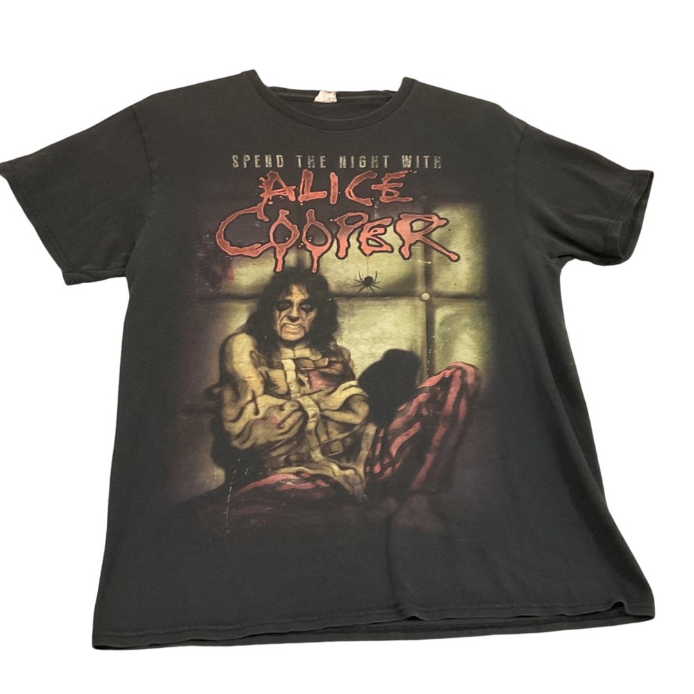 Delta Alice Cooper T-Shirt Men M Black We're All Crazy Graphic Band Tee